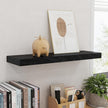 fuqing Black Floating Shelves | 24 Inch Wood Floating Shelves for Wall Set of 2 | 24