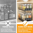 SpaceAid Pull Out Spice Rack Organizer for Cabinet, Heavy Duty Slide Out Seasoning Kitchen Organizer, Cabinet Organizer, with Labels and Chalk Marker, 6.5