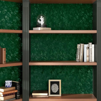 Wallercity Emerald Green Velvet Peel and Stick Wallpaper 15.8''x78.7'' Soft Flocking Fabric Contact Paper for Jewelry Box Dresser Top Self Adhesive Felt Wallpapers for DIY Crafts Cabinets Shelf Liner