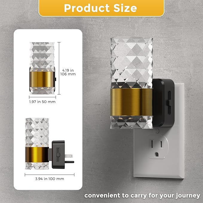 L LOHAS LED Night Light, Night Lights Plug into Wall, 2 Pack 10-Color RGB Change Nightlights,10/50/100LM Adjustable Automatic Nightlights Plug in with Dusk to Dawn Sensor for Room Bathroom Hallway