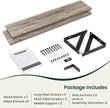 Floating Shelves, 8 Inch Deep Rustic Wood Wall Storage, 36W x 8D Wall Shelves Set of 2, Heavy Duty Metal Brackets, Industrial Book Shelf for Living Room, Kitchen, Bathroom, Bedroom, Grey