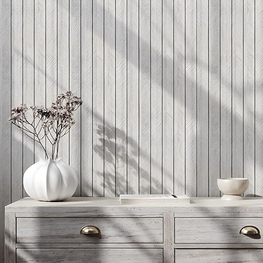 Thick Wood Slat Wall Panels, Modern 3D Peel and Stick, 15.75