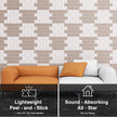 WoveN SounD Brick Acoustic Wall Panels Seamless Visual, High Density, Sound Proof Wall Decor, Noise Blocker Felt Wall Tiles for Home, Studio, Office & Focus Zones (Deep & Light Camel), 16x12x0.4 Inch