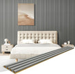 16 Packs 3D Wall Panels, 48 x 6 Inch WPC Slat Wall Panels for Wall Decor, Fluted Accent Wall Paneling for Living Room Bedroom TV Background Study Room Office, Grey Oak