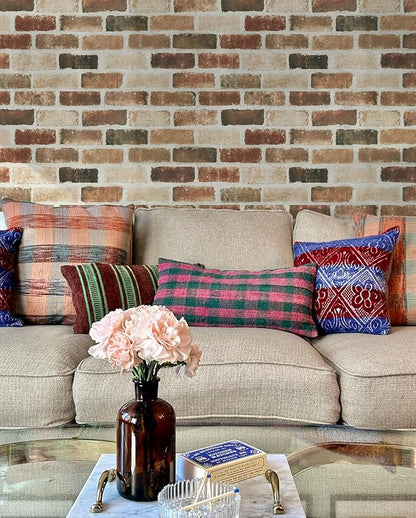 Timeet Vintage Brick Wallpaper Peel and Stick Wallpaper for Bedroom 17.5 "x 197" Brown Stone Wallpaper Self Adhesive Removable Wallpaper for Fireplace Laundry Living Room Accent Walls