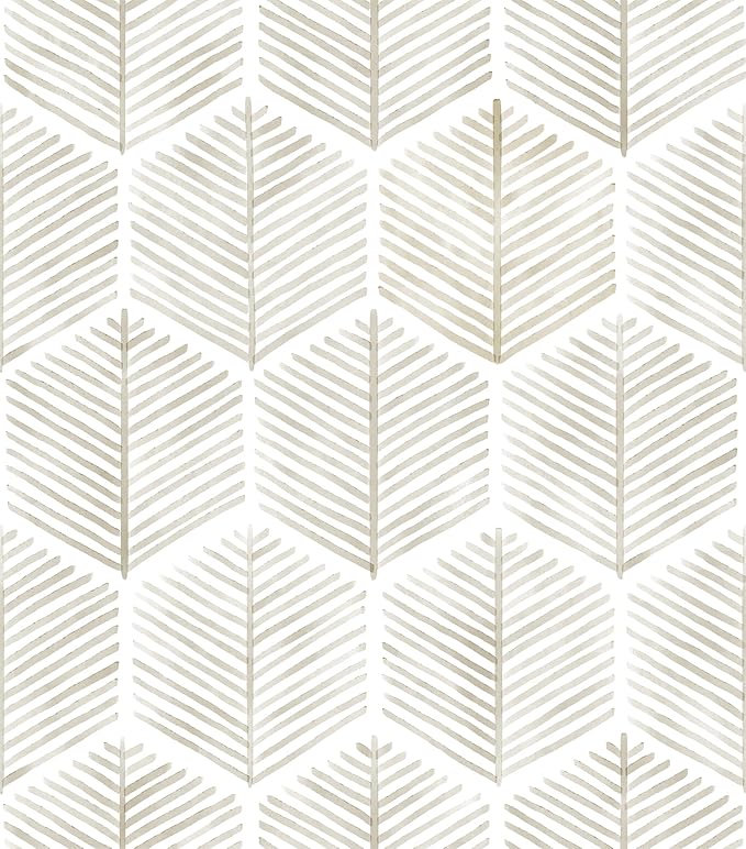 MelunMer Modern Peel and Stick Wallpaper Boho Contact Paper for Cabinets/Drawers 591In L 17.3In W Self Adhesive Removable Wallpaper for Bedroom/Bathroom Waterproof Geometric Contact Paper Beige/White