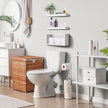 Sorbus Floating Shelves for Wall Set of 3 - Bathroom Shelves for Wall Storage, Over Toilet, Bedroom, Farmhouse, Decor - 2 Floating Shelves with Invisible Brackets & 1 Rectangular Box