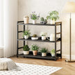 NUMENN Wide Bookshelf, 3 Tier Bookshelves, Home Office Bookcase Shelf Storage Organizer, Free Standing Storage Shelving Unit for Bedroom, Living Room and Home Office, Black
