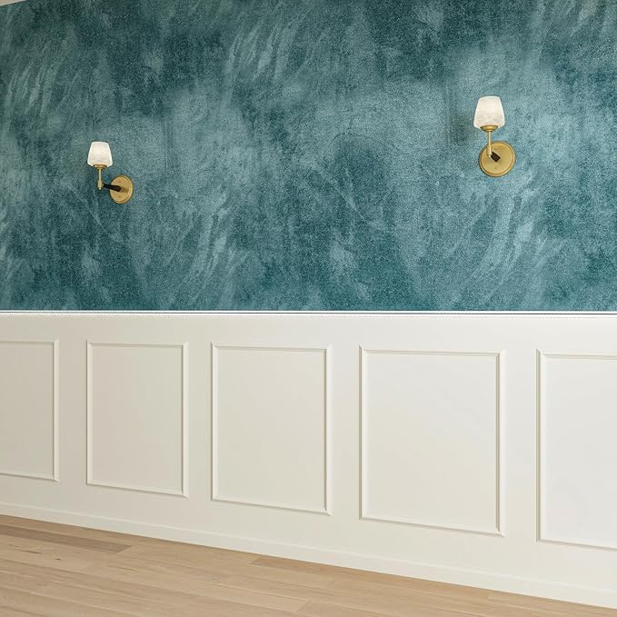 3 Set Accent Wall Molding Kit Premade Wainscoting Panels Wall Molding Peel and Stick Panel White Pre Cut Trim for Walls Picture Frame Molding for Home Decoration(16 x 20 Inch)