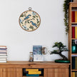 KSDUT Bird Wall Art Decor - Chinoiserie Neutral Mid Century Modern Wall Art Canvas Frame Hanging Prints, Vintage Landscape Round Wall Art Decor for Home Decorations 10