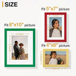 Vittanly Picture Frames Set of 10, Picture Frames Collage Wall Decor with Two 8x10, Four 5x7 and Four 4x6 Photo Frames, Gallery Wall Frame Set for Wall or Tabletop Display, Green, Red and Gold