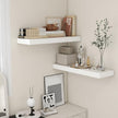 Deep Floating Shelves | 36 Inch White Floating Shelves Set of 2 | 12 Inch Deep Rustic Wood Shelves for Wall | 36