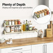 Vailando Floating Shelves for Wall, Set of 3 Solid Wood Wall Mounted Shelves, 16