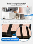 Mollywell Wood Slat Wall Panels - Time-Saving Installation Soundproof Slat Panels on Any Wall Surface, 0.95 NRC Dual-Layer Acoustic Design, Commercial-Grade MDF Core (2 Pack, 108x8in, White Oak)