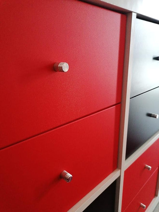 Livelynine 24 Inch Red Contact Paper for Cabinets Countertops Shelves Matte Red Wallpaper Peel and Stick Waterproof Kitchen Cabinet Covers Removable Wall Paper Red Vinyl Wrap for Cabinets 197"L Large