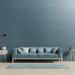 Yancorp 10ft Textured Fabric Teal Blue Wallpaper Faux Grasscloth Green Peel and Stick Self-Adhesive Linen Removable Wallpaper Cabinets Counter Top Liners