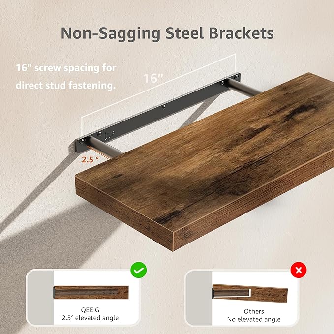 QEEIG Floating Shelves for Wall 23.6