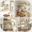 RICHFOCUS Floating Shelves for Wall 55 Inch Solid USA-Sourced Oak Wooden Shelves for Bathroom Kitchen 9