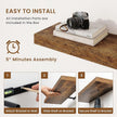 fuqing Floating Shelves for Wall, Wall Mounted Wood Floating Shelf with Invisible Brackets for Living Room, Bathroom, Bedroom, Kitchen Storage and Decor, 40 Inch Set of 2, Rustic Brown