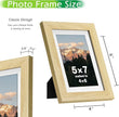 FrameWorks 2-Pack, 5x7 Matted to 4x6 Picture Frame, Natural Oak – Classic Wooden Photo Frame with Tempered Glass, Modern Matte Finish for Prints, Posters, Certificates & Wall Decor – Gallery-Ready