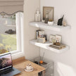 Fun Memories White Floating Shelves 30x 12 Inch, Deep Floating Shelf Wall Mounted, 12
