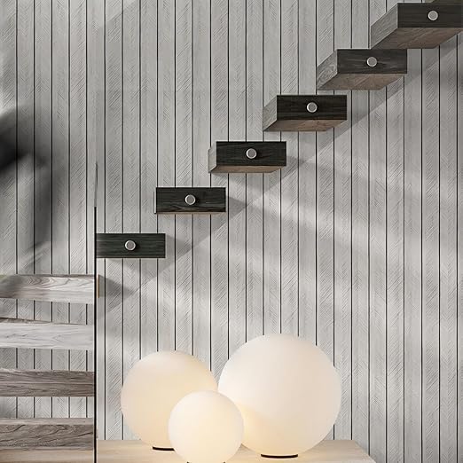Thick Wood Slat Wall Panels, Modern 3D Peel and Stick, 15.75