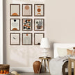 Vittanly 8x10 Picture Frames Set of 9, Shatter Resistant Plexiglass, Display 5x7 Pictures with Mat or 8x10 without Mat, Photo Frames for Wall or Tabletop, Engineered Wood, Brown
