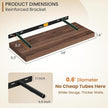 Fun Memories 24 Inch Floating Shelves for Wall, 9.3Inch Deep Floating Shelf, Extra Deeper & Thicker Wall Mounted Storage Shelf for Kitchen, Farmhouse, Walnut, 2 Pack