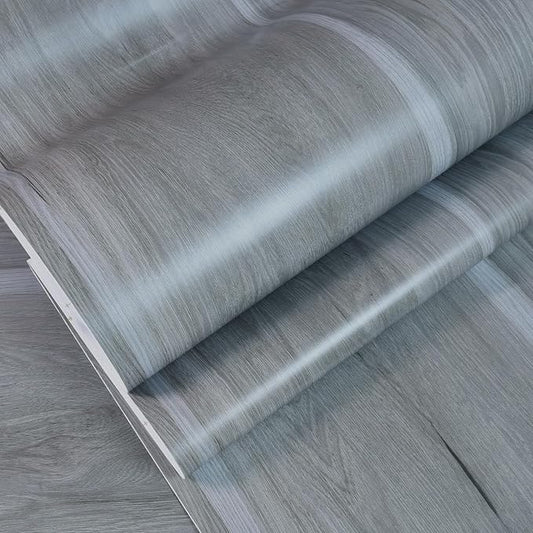 Grey Wood Grain Contact Paper Light Blue Wood Look Wallpaper Peel and Stick Countertop Covers with Air Guide Slot Design 16x354 inch Kitchen Cabinet Wallpaper Cabinet Vinyl Wrap Natural Wood Paper