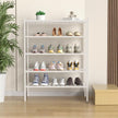 5 Tier Bamboo Shoe Rack for Closet Free Standing Wood Shoe Shelf for Entryway Small Space Stackable 27