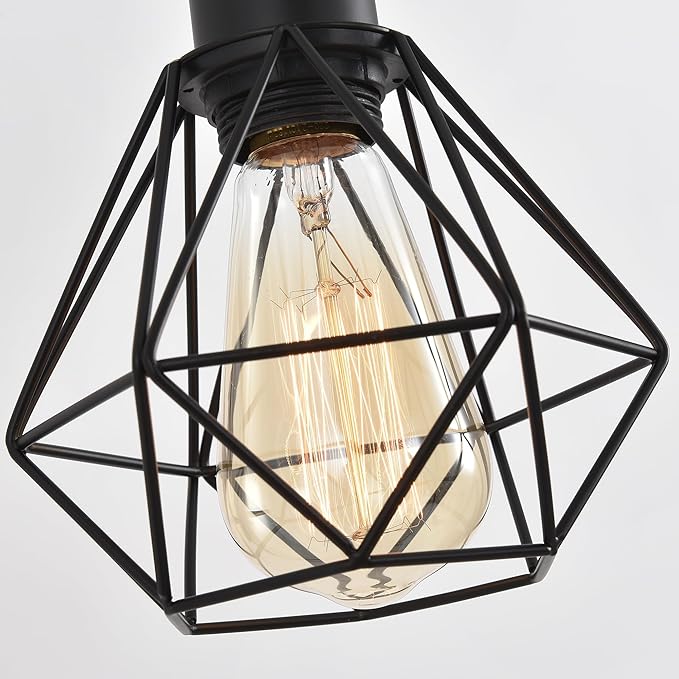 Rustic Wall Sconces Fixtures with Plug in Cord, Set of Two Indoor Vintage Rattan Wall Light Industrial Lamp Fixture Farmhouse Metal Sconces Light for Bedroom Bedside Living Room