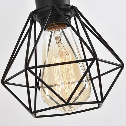 Rustic Wall Sconces Fixtures with Plug in Cord, Set of Two Indoor Vintage Rattan Wall Light Industrial Lamp Fixture Farmhouse Metal Sconces Light for Bedroom Bedside Living Room
