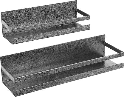 Uten Large Spice Rack for Refrigerator, 2 Pack Strong Magnetic Shelves, Moveable Fridge Organizer for Kitchen Holding Spices, Jars