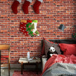 Abyssaly Brick Wallpaper Peel and Stick Red Brick Wall Paper for Bedroom 17.71” x 393.7” Vintage Faux Brick Contact Paper for Fireplace Kitchen Backsplash Accent Home Decorations