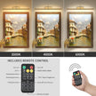 Wireless Picture Lights for Wall Rechargeable, Battery Operated Art Light for Paintings, 3CCT Dimmable 24inch Brass Finish with Remote, 10000mAh Rotatable Gallery Light for Pictures Display