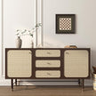 FunStick Tan Brown Rattan Wallpaper Peel and Stick Cane Webbing Wicker Weave Beige Rattan Contact Paper for Furniture Cabinets Waterproof Boho Faux Textured Wall Paper Self Adhesive Burlap Fabric Roll