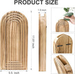 DREAMLOOM 2 Pack Wooden Wall Vases with Fake Plants, Wall Hanging Planters Boho Modern Farmhouse Indoor for Narrow Spaces Entryway Bathroom Home Office Decoration, Black