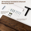 fuqing Solid Elm Wood Floating Shelves for Wall 55 Inch - 9 Inch Deep Live Edge Floating Wall Shelves - Rustic Natural Wooden Shelves with Heavy Duty Brackets and Anchors