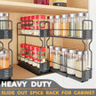 SpaceAid Pull Out Spice Rack Organizer for Cabinet, Heavy Duty Slide Out Seasoning Kitchen Organizer, Cabinet Organizer, with Labels, 5.2