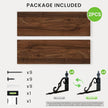 RICHFOCUS Floating Shelves for Wall Decor, 24Inch Shelves Set of 2, 24W x 8D Floating Shelves Wall Mounted with Metal Brackets, Rustic Wood Shelves for Living Room Bedroom Kitchen, Walnut