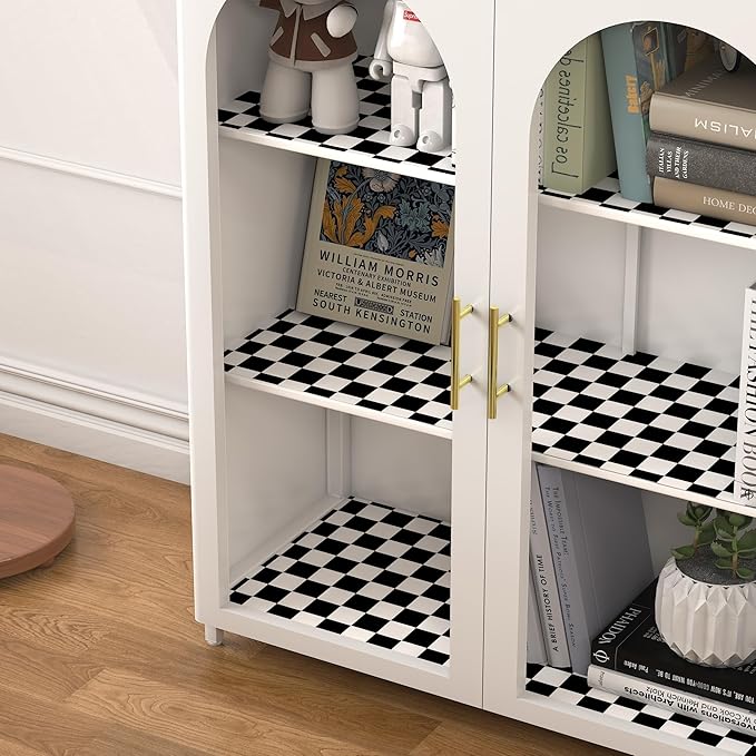 Modern Peel and Stick Wallpaper Black and White Mosaic Checkered Contact Paper 17.7
