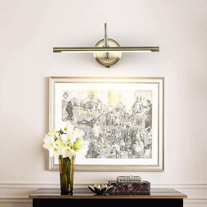 JOOSENLUX Modern Wall Lights Battery Operated Antique Bronze Wireless Picture Lights for Wall 16.5