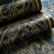 Erfoni Black and Gold Wallpaper Vintage Peel and Stick Wallpaper Special Animals Pattern Contact Paper Stick and Peel Self Adhesive Removable Wall Paper for Countertop Cabinets Covering 78.7