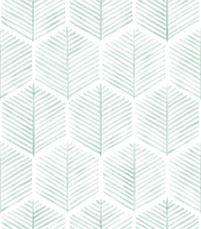 MelunMer Modern Peel and Stick Wallpaper Boho Contact Paper for Cabinets/Drawers 276In L 17.3In W Self Adhesive Removable Wallpaper for Bedroom/Bathroom Waterproof Geometric Contact Paper Green/White