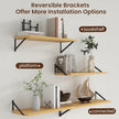 Axeman Deep Floating Shelves - 30 Inch Floating Shelves Set of 2-12 Inch Deep Oak Wall Shelves for Living Room Bathroom Kitchen