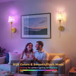DORESshop Battery Operated Wall Sconce Set of 2, Wireless Wall Light, 15 Color Rechargeable Wall Sconces, Sconce Wall Decor Set of 2 for Bedroom, Living Room, Gold and Crystal, 24.6in