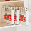 SpaceAid Bamboo Pull Out Spice Rack Organizer for Cabinet, Heavy Duty Slide Out Seasoning Kitchen Pantry Sliding Vertical Organization, 7.6