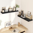30 Inch Floating Shelves, Rustic Floating Wall Shelves 8 Inch Deep, 30 x 8 Floating Shelves for Home Decor, Deep Display & Storage Shelves for Kitchen, Bathroom, Living Room, Black Color, Set of 2