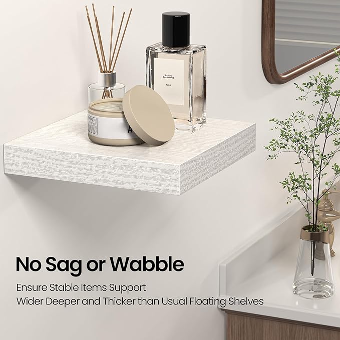 Square Floating Shelves for Wall, 12