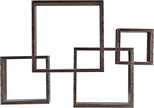 Danya B. Decorative Wall Mount Floating Intersecting Cube Accent Wall Shelf (Black)